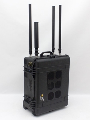 جهاز تشويش إشارة قنبلة UHF ذو 8 نطاقات VHF UHF جهاز تشويش صغير بقوة 400 واط لحماية الشخصيات المهمة