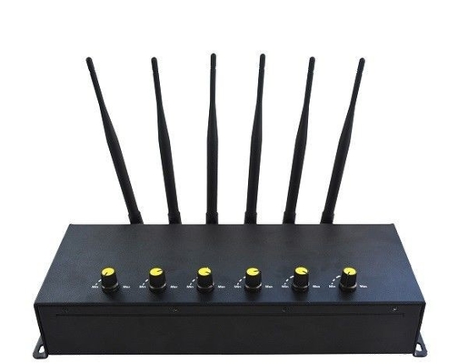 جهاز تشويش عالي التردد 15 واط 6 نطاقات ، جهاز تشويش إشارة شبكة الهاتف المحمول لغرفة الاجتماعات